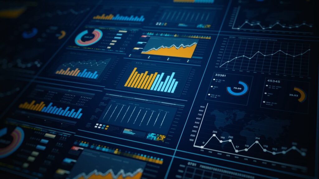 City Statistics Dashboard - Futuristic Graphic