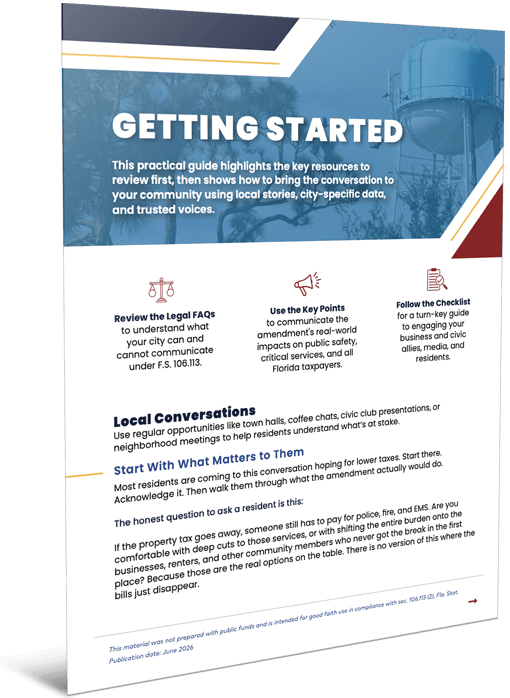 Mockup image of the "getting Started" guide
